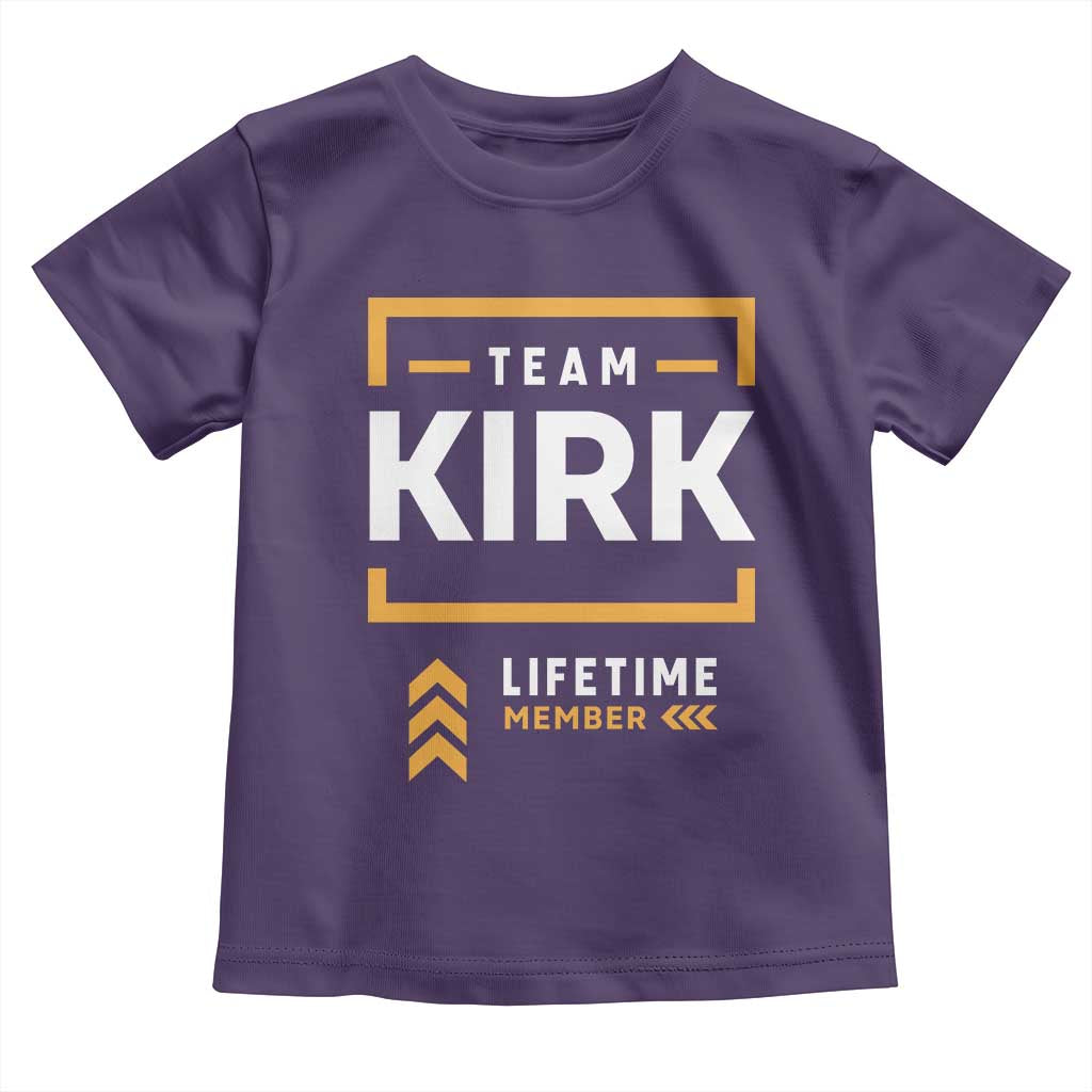 Team Kirk Lifetime Member Toddler T Shirt American True Patriot Support TS02 Purple Print Your Wear