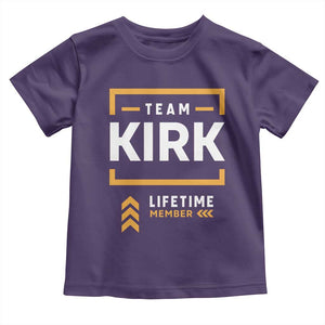 Team Kirk Lifetime Member Toddler T Shirt American True Patriot Support TS02 Purple Print Your Wear