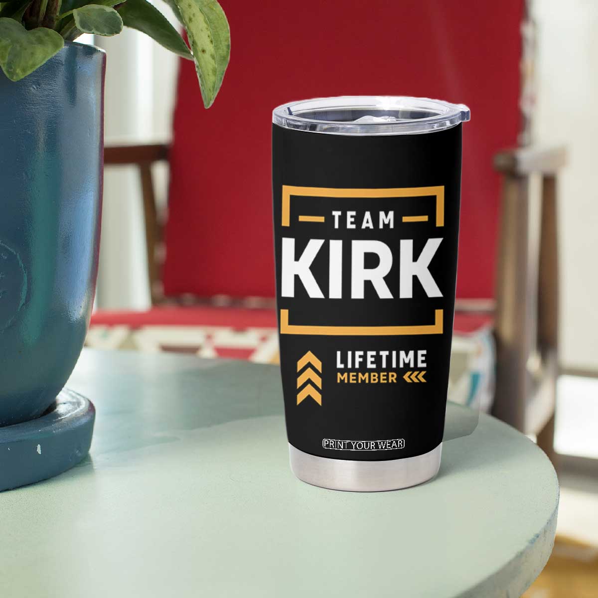 Team Kirk Lifetime Member Tumbler Cup American True Patriot Support TS02 Print Your Wear