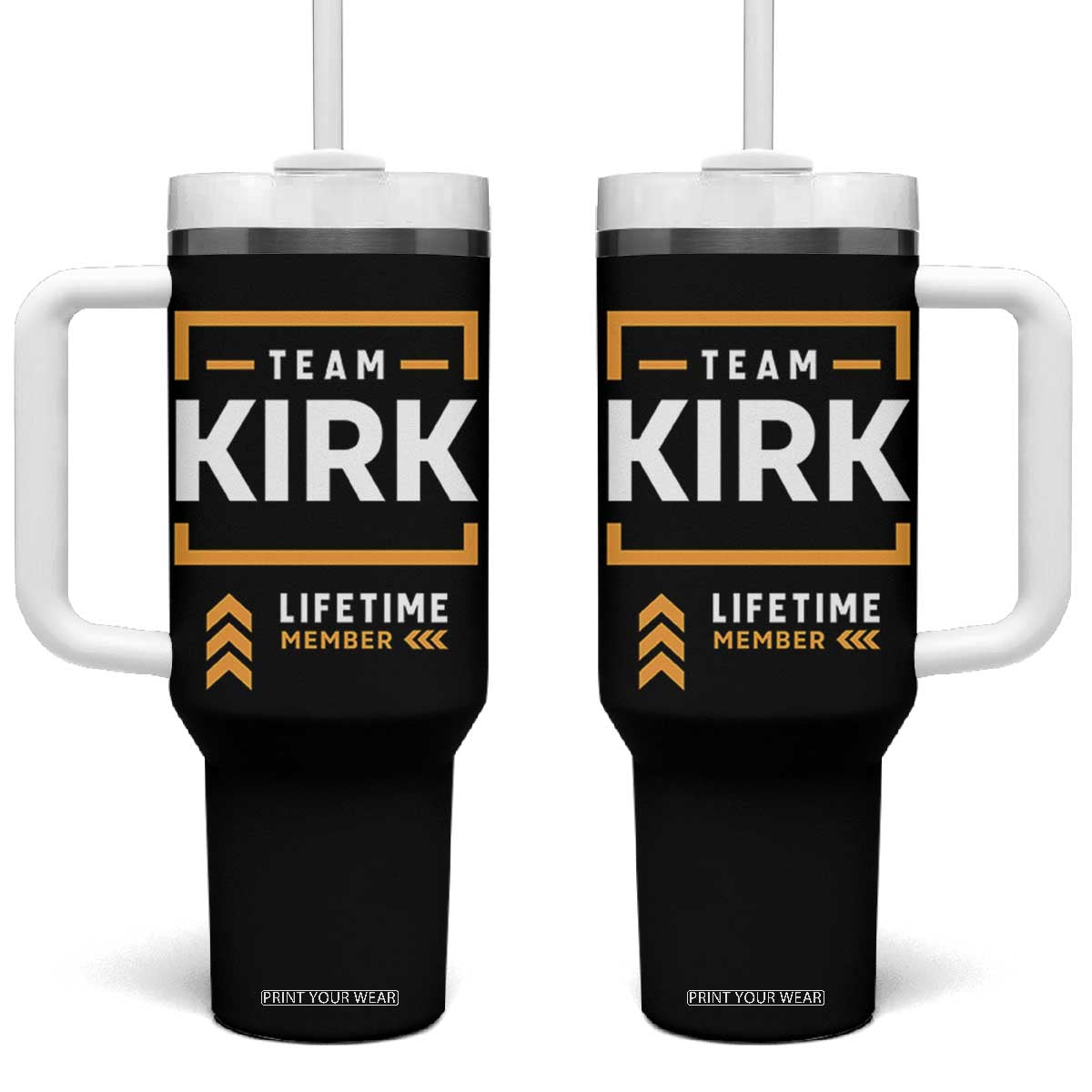Team Kirk Lifetime Member Tumbler With Handle American True Patriot Support TS02 One Size: 40 oz Black Print Your Wear