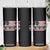 Charlie Kirk Memorial Skinny Tumbler His Voice Lives On Vintage Patriotic American Flag TS02 Print Your Wear