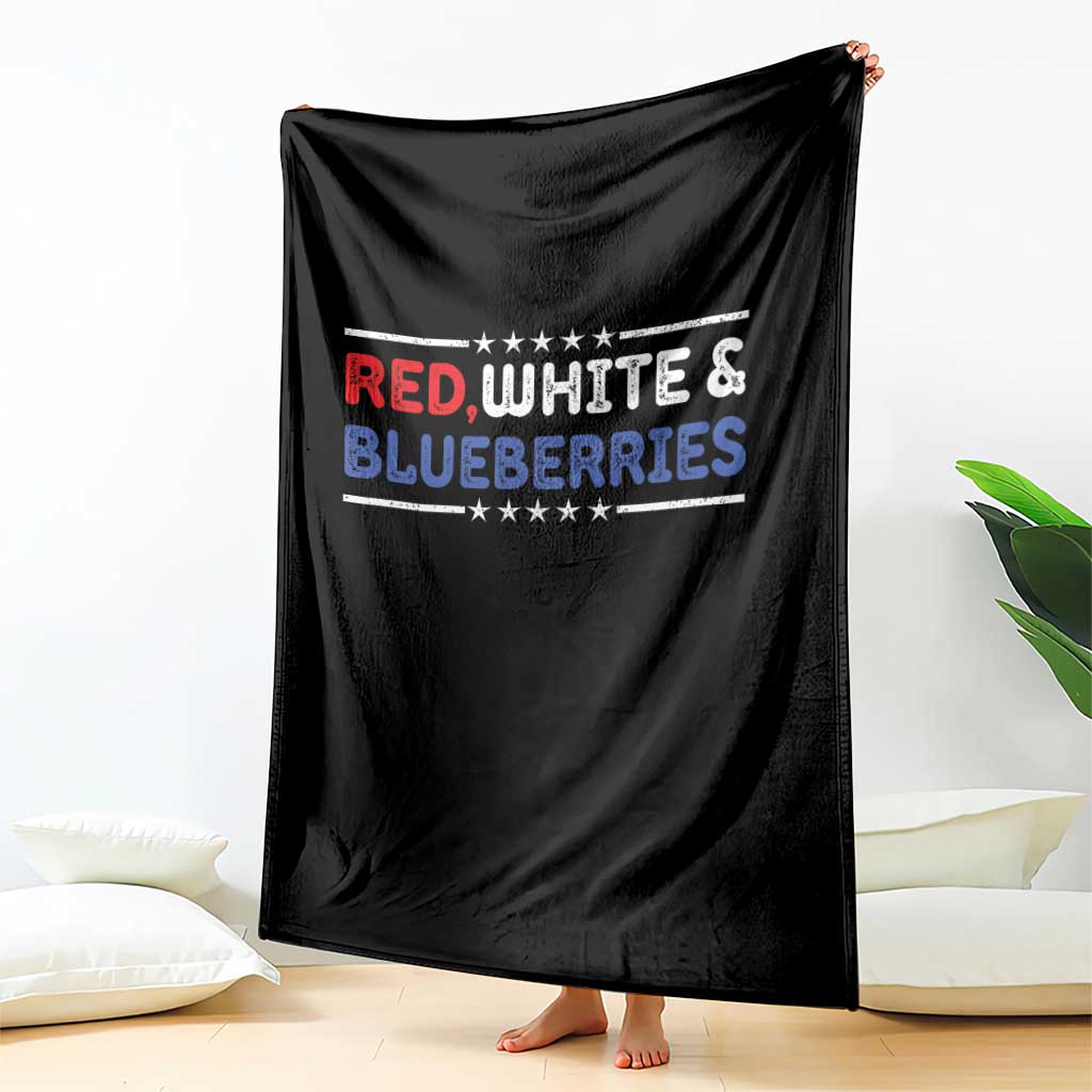 Red White and Blueberries Throw Blanket Patriotic Tribute Memorial TS02 Print Your Wear