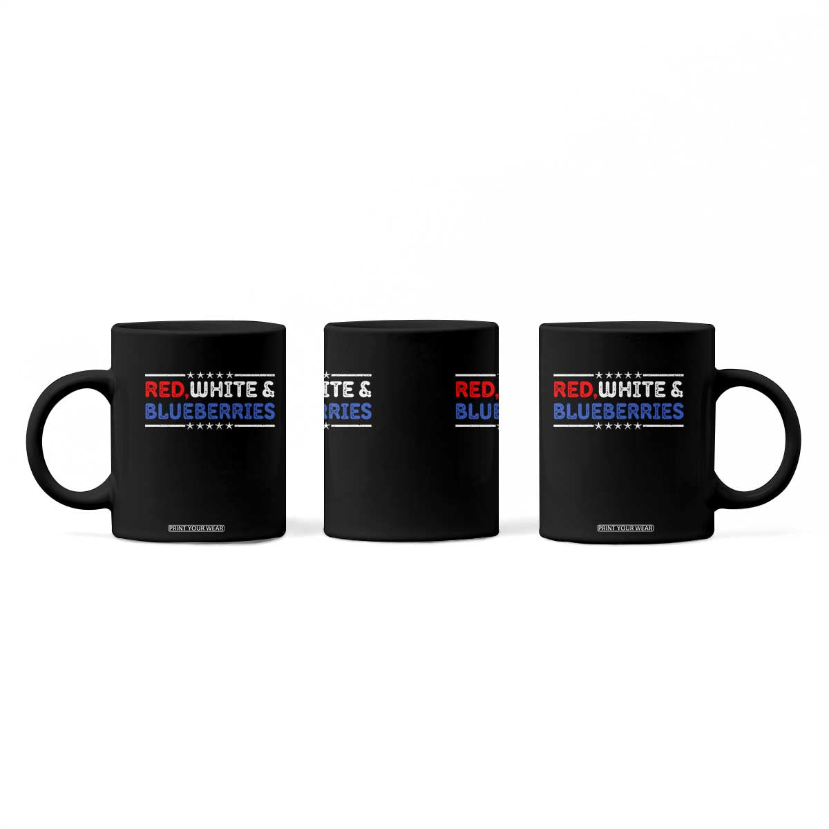 Red White and Blueberries Coffee Mug Patriotic Tribute Memorial TS02 Print Your Wear