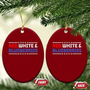 Red White and Blueberries Ceramic Ornament Patriotic Tribute Memorial TS02 Print Your Wear