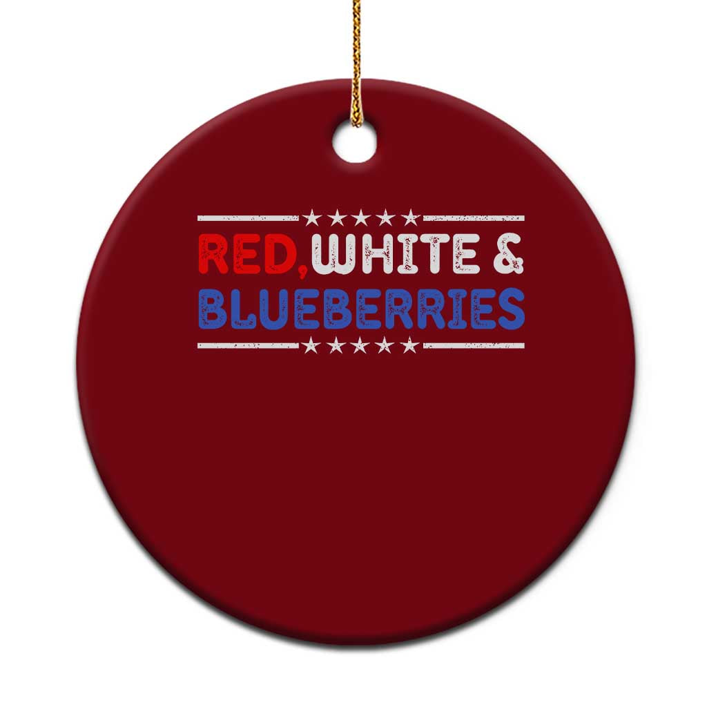 Red White and Blueberries Ceramic Ornament Patriotic Tribute Memorial TS02 1pc Red Print Your Wear