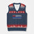 Red White and Blueberries V-Neck Knit Sweater Vest Patriotic Tribute Memorial TS02 Navy Red Print Your Wear