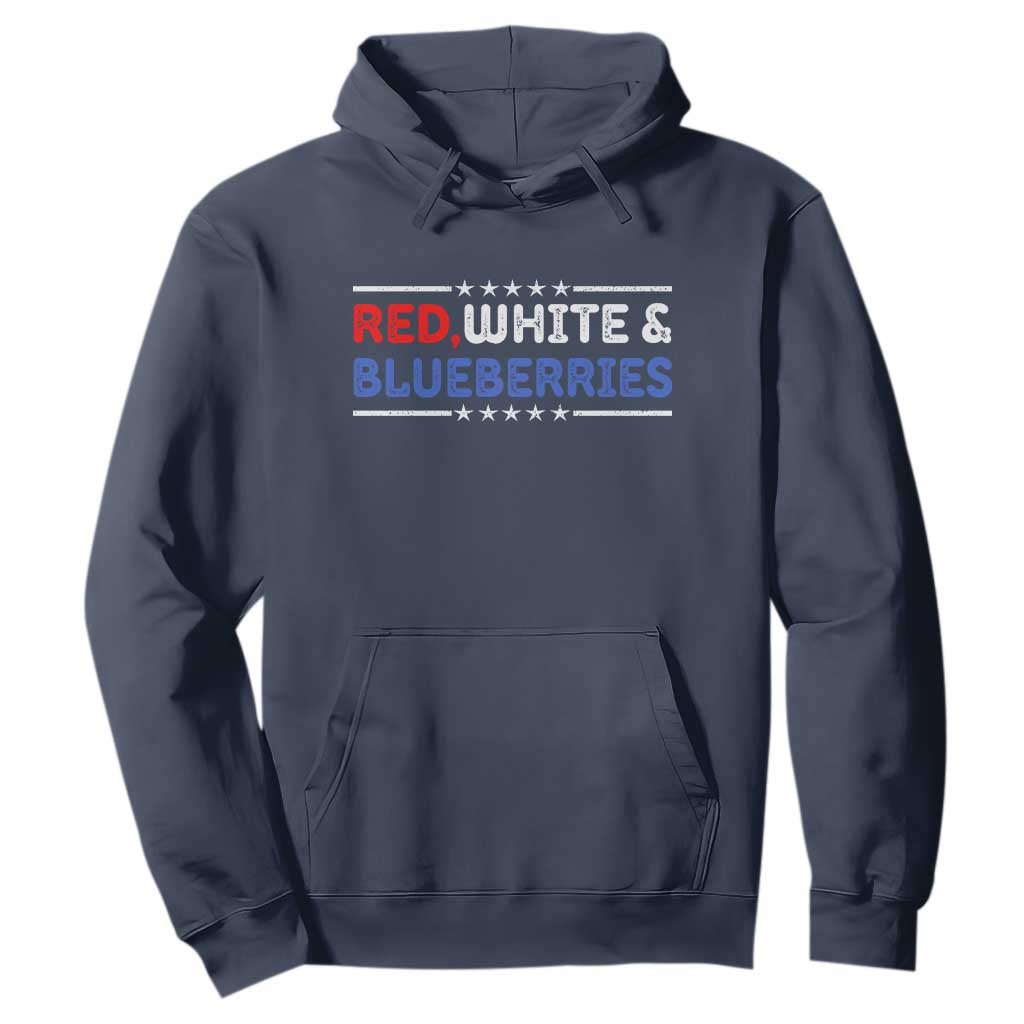 Red White and Blueberries Hoodie Patriotic Tribute Memorial TS02 Navy Print Your Wear