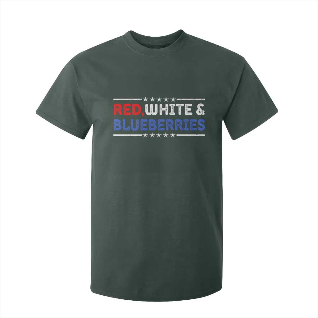 Red White and Blueberries T Shirt For Kid Patriotic Tribute Memorial TS02 Dark Forest Green Print Your Wear