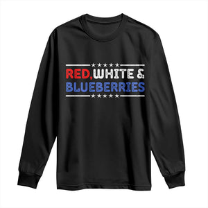 Red White and Blueberries Long Sleeve Shirt Patriotic Tribute Memorial TS02 Black Print Your Wear