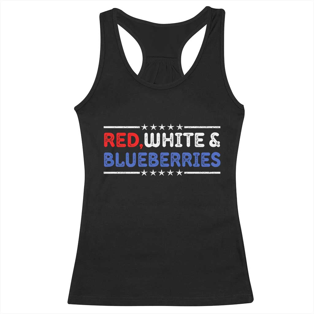 Red White and Blueberries Racerback Tank Top Patriotic Tribute Memorial TS02 Black Print Your Wear