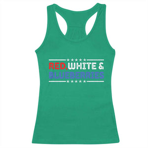 Red White and Blueberries Racerback Tank Top Patriotic Tribute Memorial TS02 Irish Green Print Your Wear