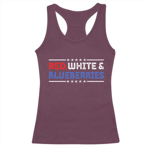 Red White and Blueberries Racerback Tank Top Patriotic Tribute Memorial TS02 Maroon Print Your Wear
