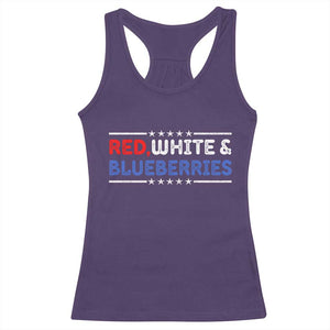 Red White and Blueberries Racerback Tank Top Patriotic Tribute Memorial TS02 Purple Print Your Wear