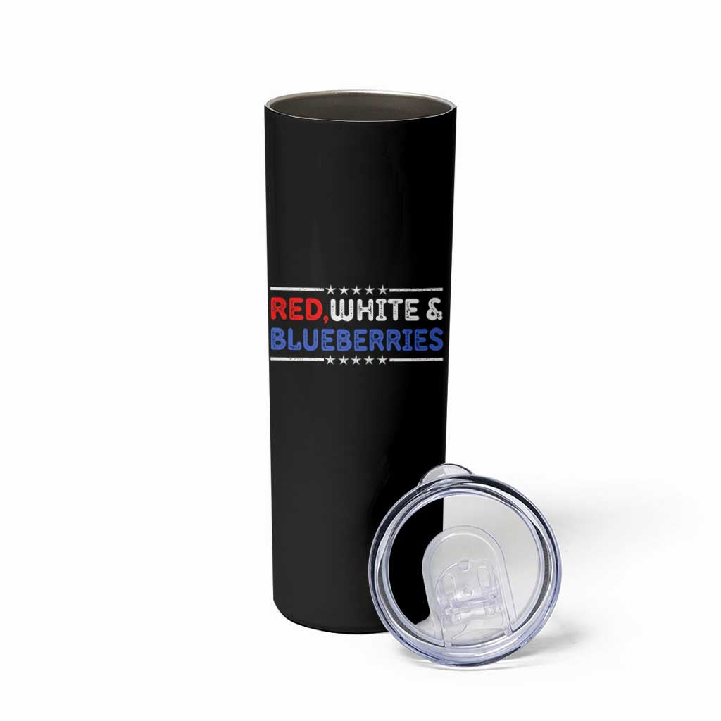 Red White and Blueberries Skinny Tumbler Patriotic Tribute Memorial TS02 Print Your Wear
