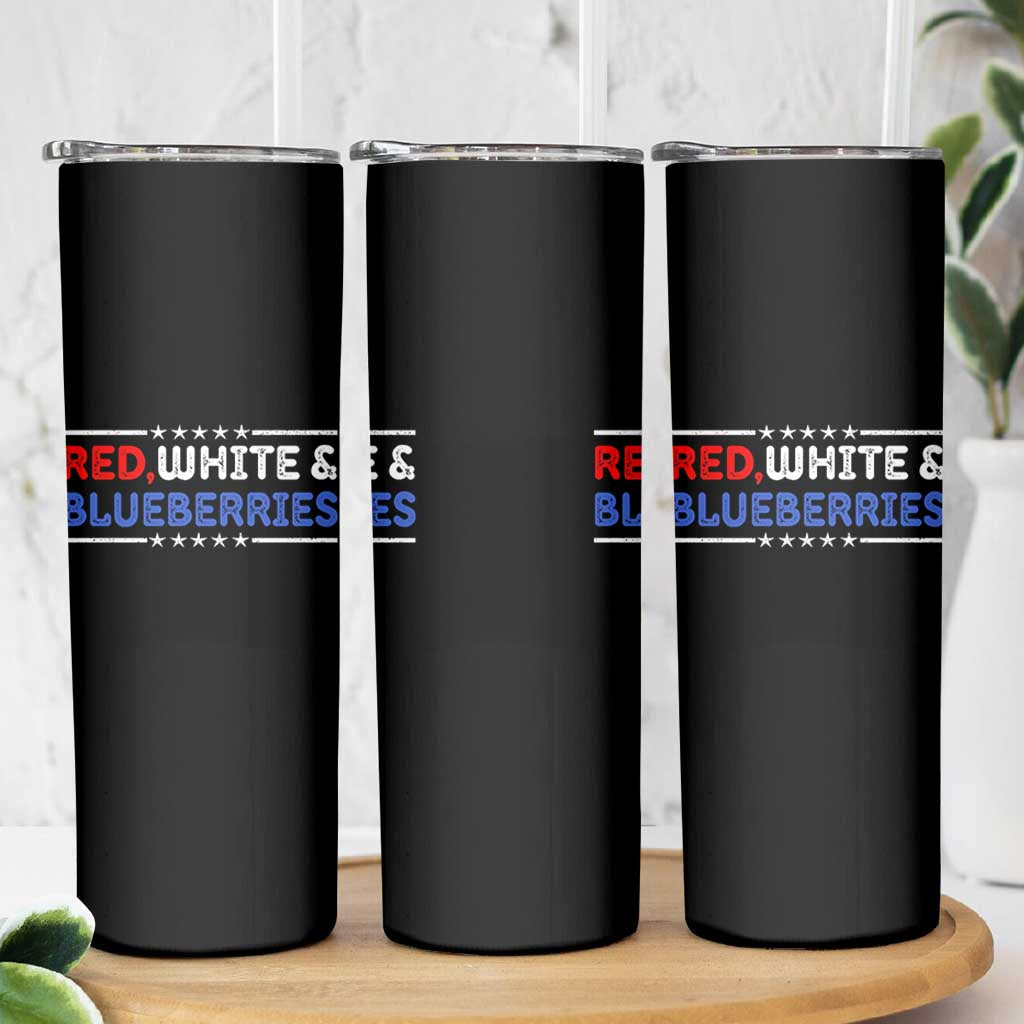 Red White and Blueberries Skinny Tumbler Patriotic Tribute Memorial TS02 Print Your Wear