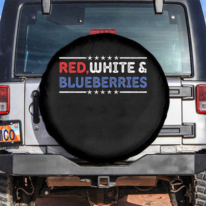 Red White and Blueberries Spare Tire Cover Patriotic Tribute Memorial TS02 No hole Black Print Your Wear