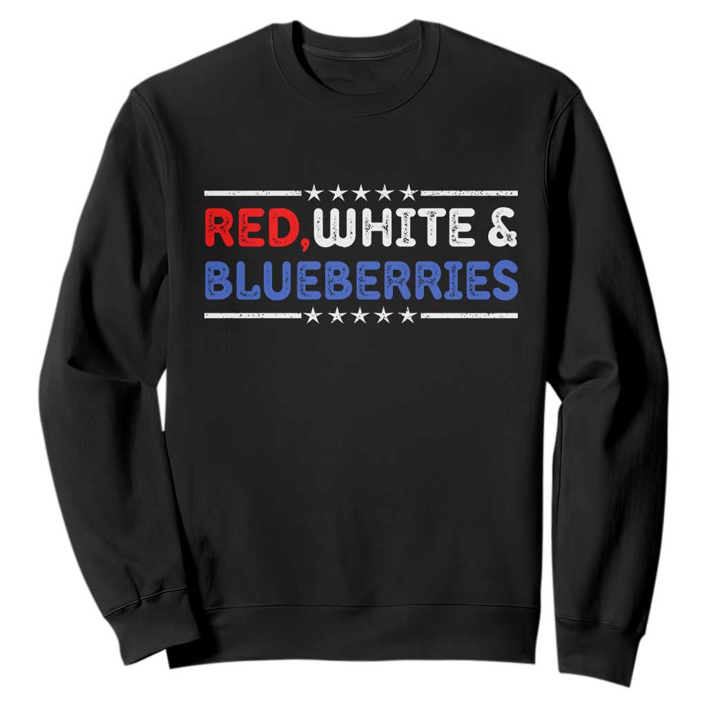 Red White and Blueberries Sweatshirt Patriotic Tribute Memorial TS02 Black Print Your Wear