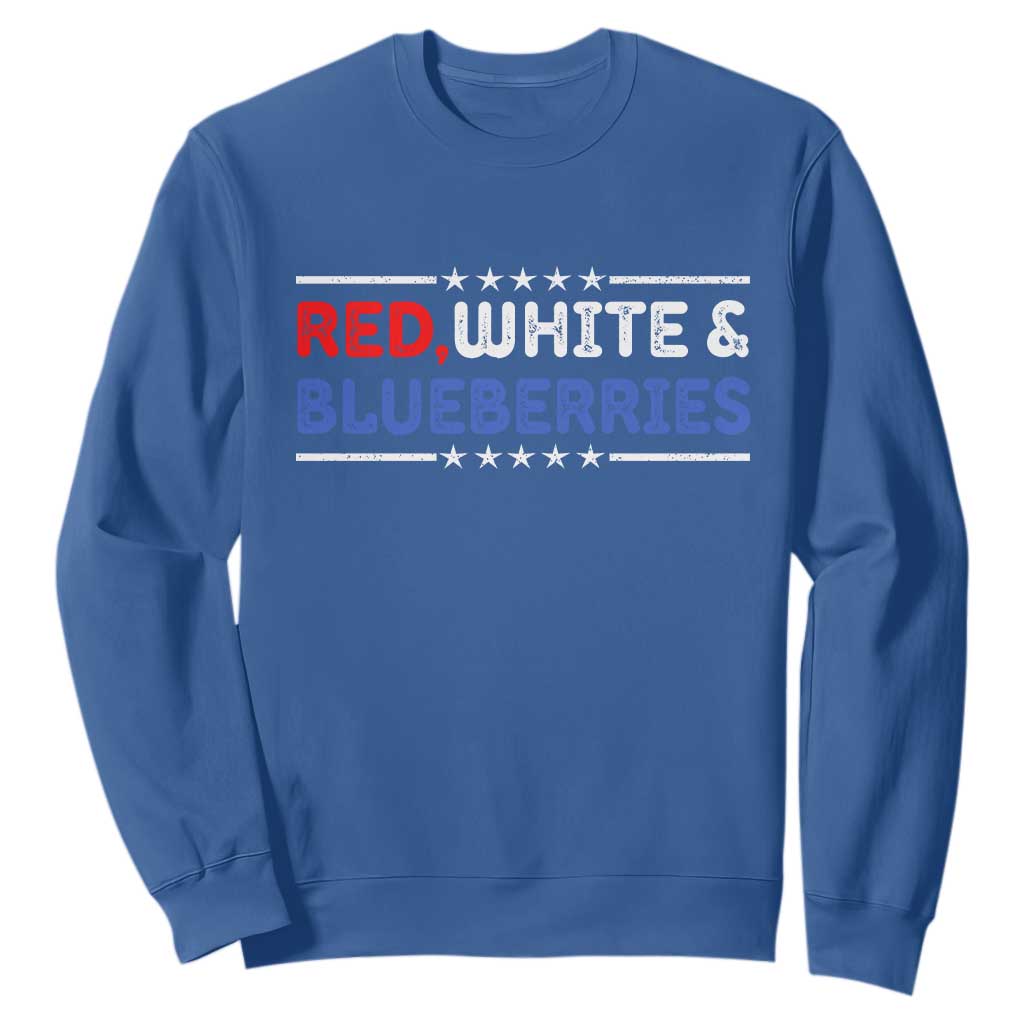 Red White and Blueberries Sweatshirt Patriotic Tribute Memorial TS02 Royal Blue Print Your Wear