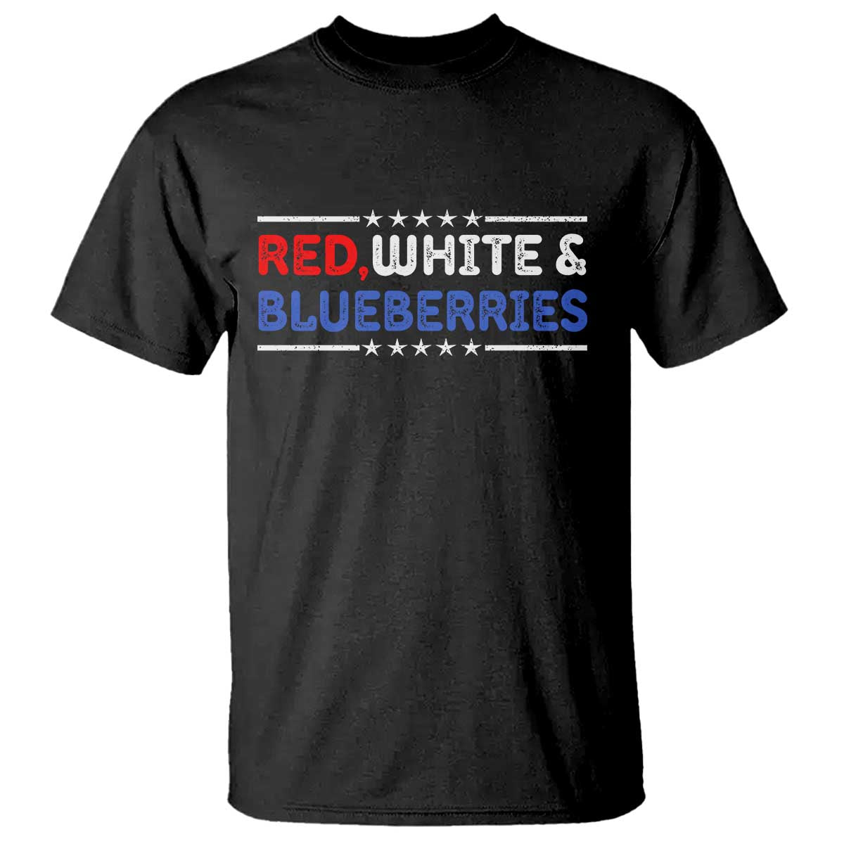 Red White and Blueberries T Shirt Patriotic Tribute Memorial TS02 Black Print Your Wear
