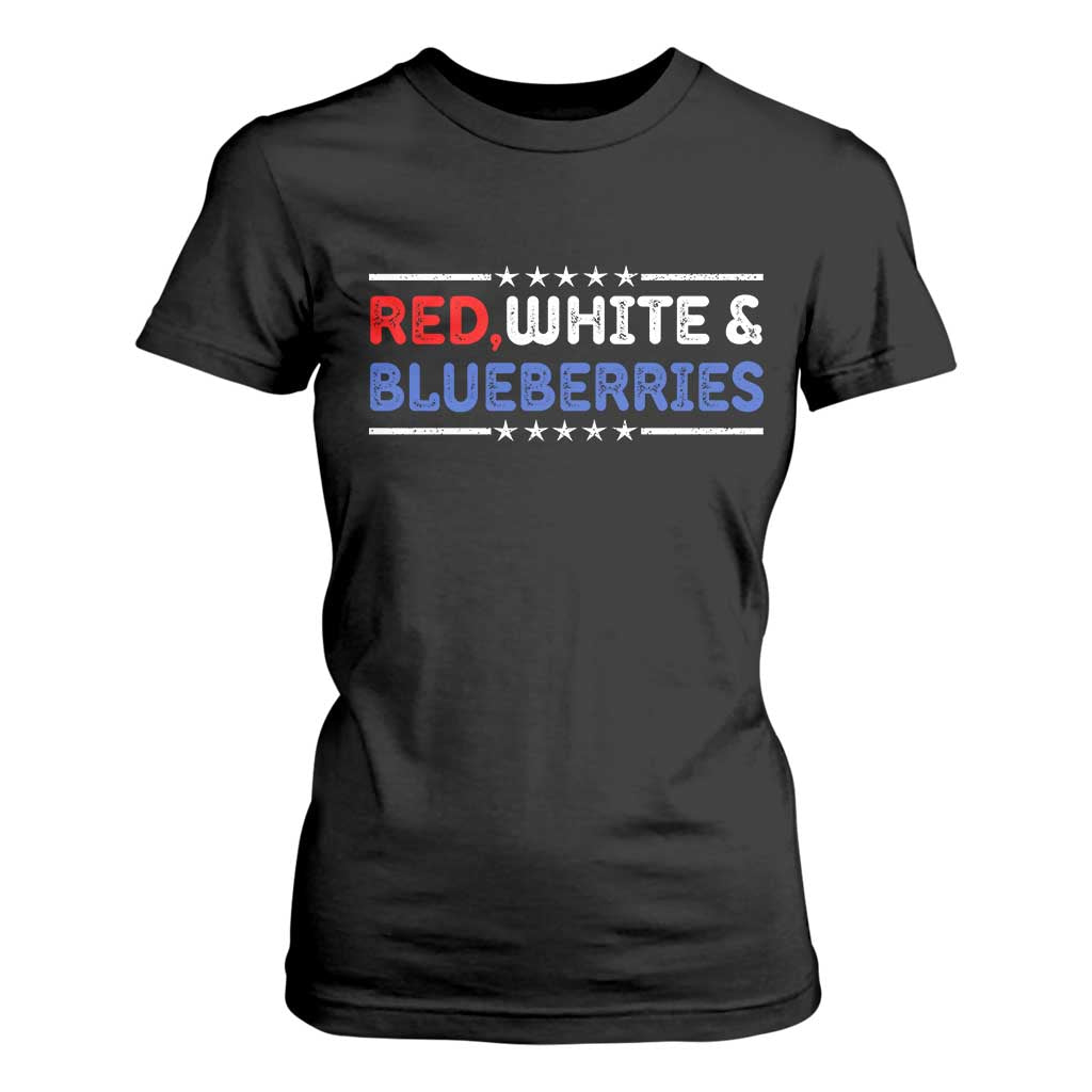 Red White and Blueberries T Shirt For Women Patriotic Tribute Memorial TS02 Black Print Your Wear