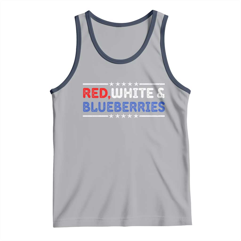 Red White and Blueberries Tank Top Patriotic Tribute Memorial TS02 Athletic Heather Navy Print Your Wear