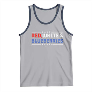 Red White and Blueberries Tank Top Patriotic Tribute Memorial TS02 Athletic Heather Navy Print Your Wear