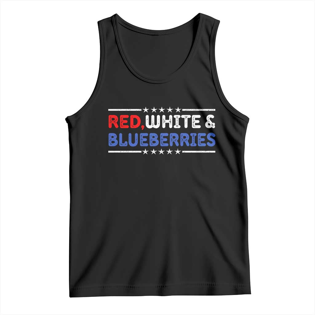 Red White and Blueberries Tank Top Patriotic Tribute Memorial TS02 Black Print Your Wear