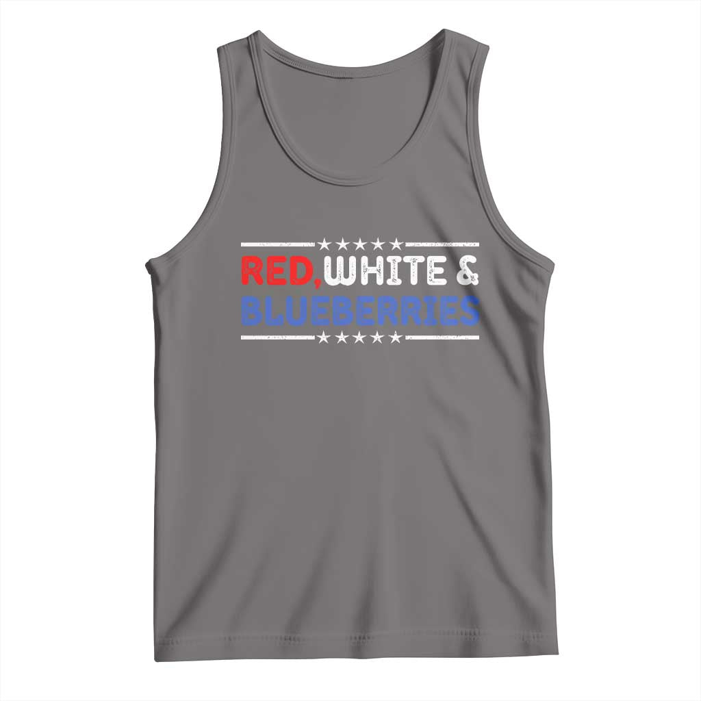 Red White and Blueberries Tank Top Patriotic Tribute Memorial TS02 Deep Heather Print Your Wear