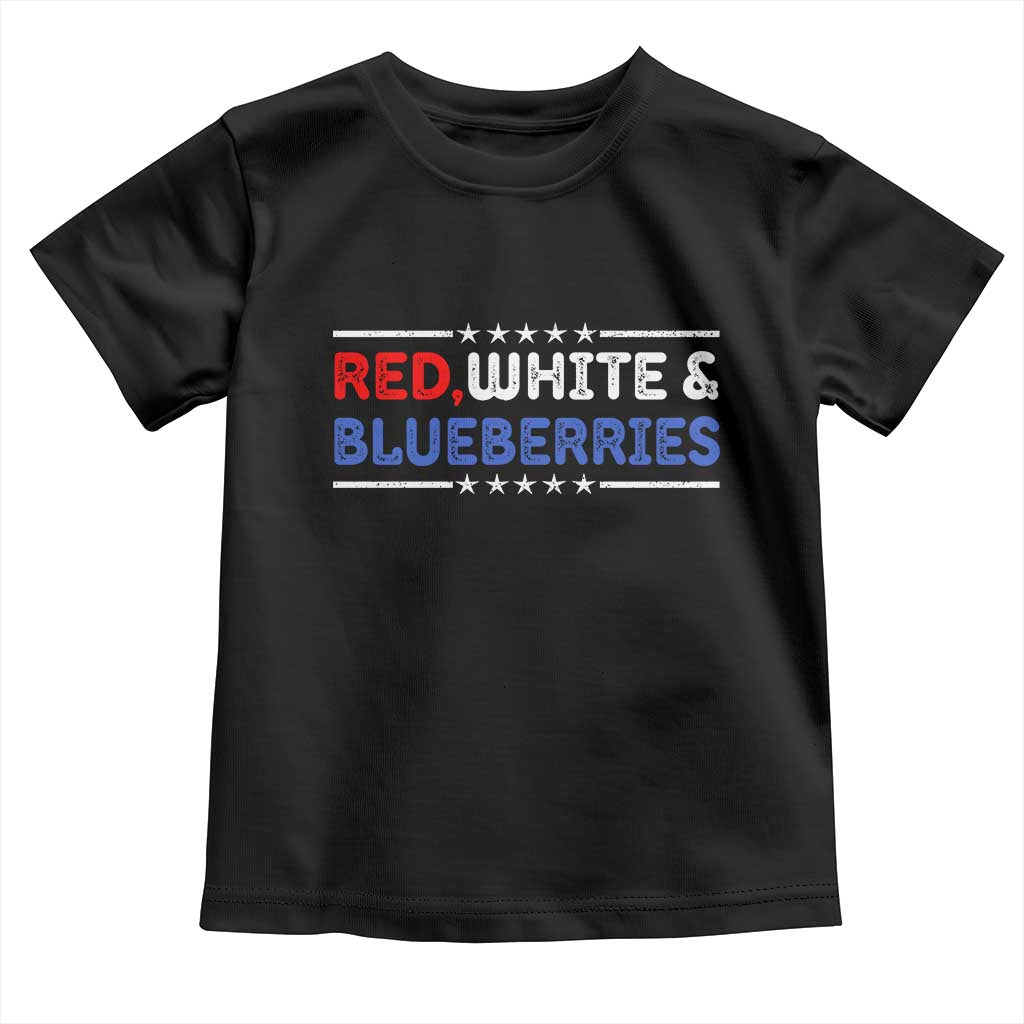 Red White and Blueberries Toddler T Shirt Patriotic Tribute Memorial TS02 Black Print Your Wear