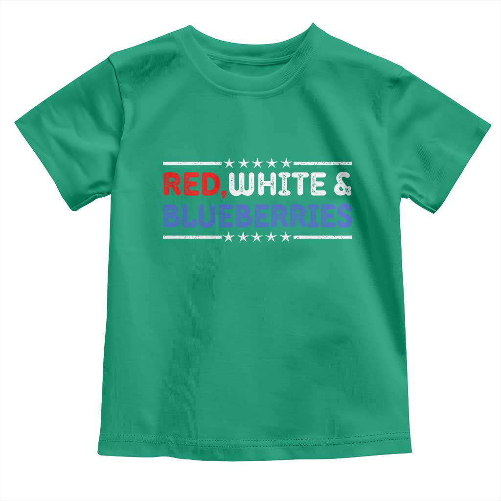 Red White and Blueberries Toddler T Shirt Patriotic Tribute Memorial TS02 Irish Green Print Your Wear