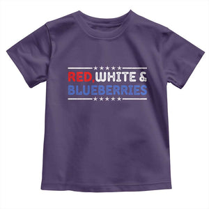 Red White and Blueberries Toddler T Shirt Patriotic Tribute Memorial TS02 Purple Print Your Wear