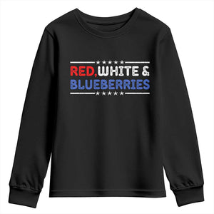 Red White and Blueberries Youth Sweatshirt Patriotic Tribute Memorial TS02 Black Print Your Wear