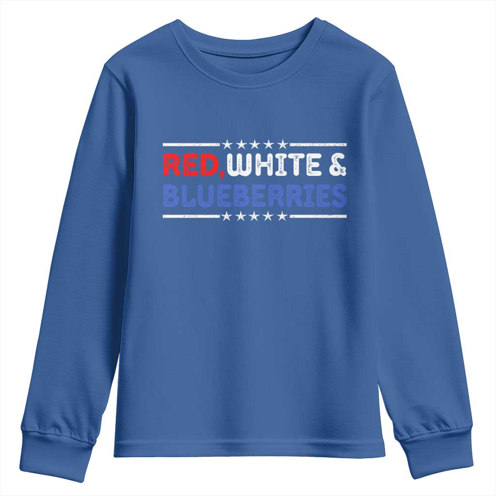 Red White and Blueberries Youth Sweatshirt Patriotic Tribute Memorial TS02 Royal Blue Print Your Wear