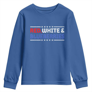 Red White and Blueberries Youth Sweatshirt Patriotic Tribute Memorial TS02 Royal Blue Print Your Wear