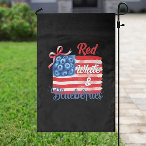 Red White and Blueberries Garden Flag Patriotic Vintage American Flag Coquette Bow TS02 Print Your Wear