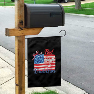 Red White and Blueberries Garden Flag Patriotic Vintage American Flag Coquette Bow TS02 Print Your Wear