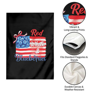 Red White and Blueberries Garden Flag Patriotic Vintage American Flag Coquette Bow TS02 Print Your Wear