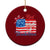 Red White and Blueberries Ceramic Ornament Patriotic Vintage American Flag Coquette Bow TS02 1pc Red Print Your Wear