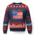 Red White and Blueberries Ugly Christmas Sweater Patriotic Vintage American Flag Coquette Bow TS02 Navy Red Print Your Wear