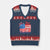Red White and Blueberries V-Neck Knit Sweater Vest Patriotic Vintage American Flag Coquette Bow TS02 Navy Red Print Your Wear