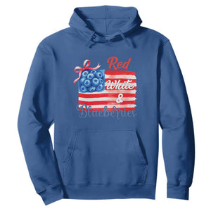 Red White and Blueberries Hoodie Patriotic Vintage American Flag Coquette Bow TS02 Royal Blue Print Your Wear
