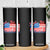 Red White and Blueberries Skinny Tumbler Patriotic Vintage American Flag Coquette Bow TS02 Print Your Wear