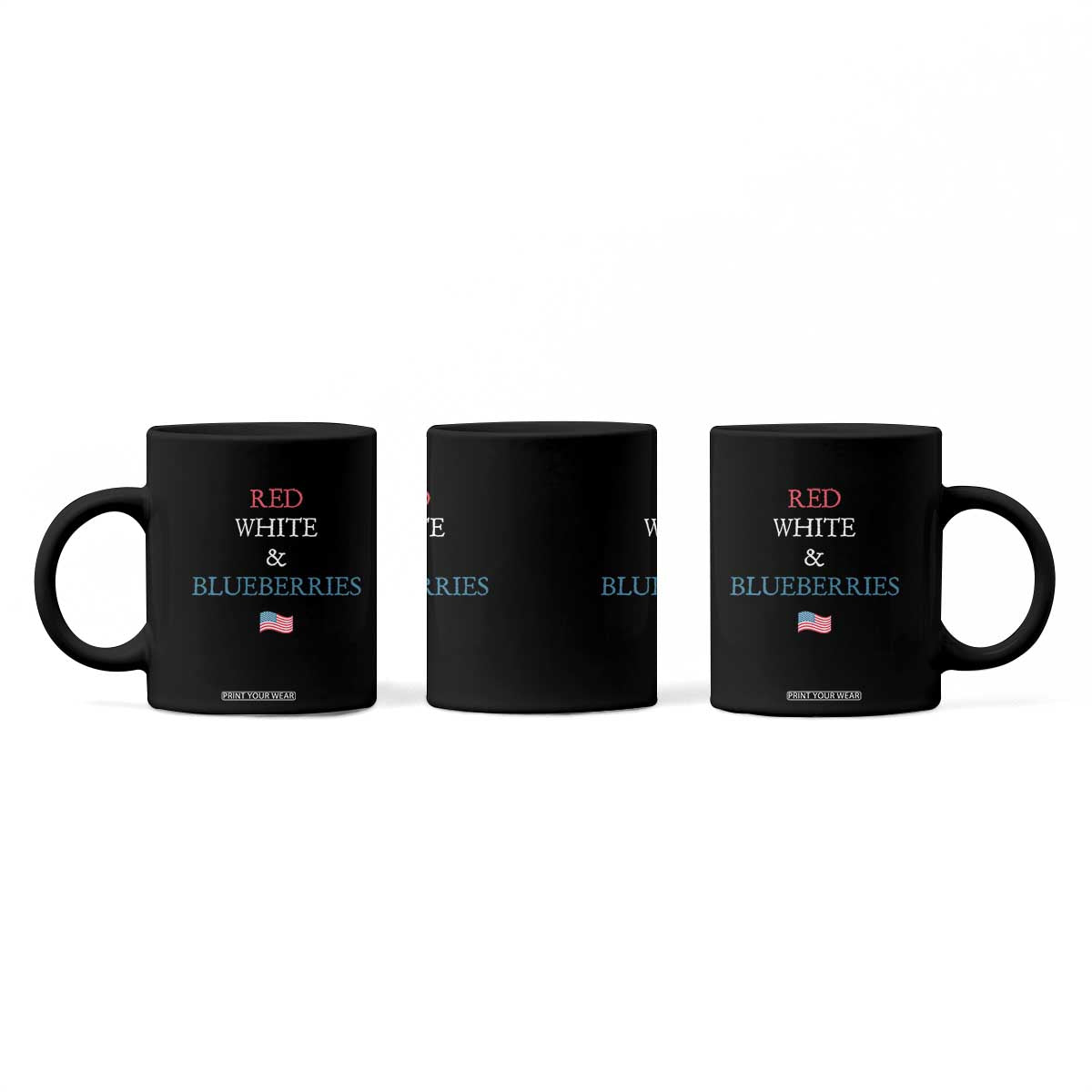 Red White and Blueberries Coffee Mug Vintage American Flag Patriotic TS02 Print Your Wear