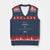 Red White and Blueberries V-Neck Knit Sweater Vest Vintage American Flag Patriotic TS02 Navy Red Print Your Wear