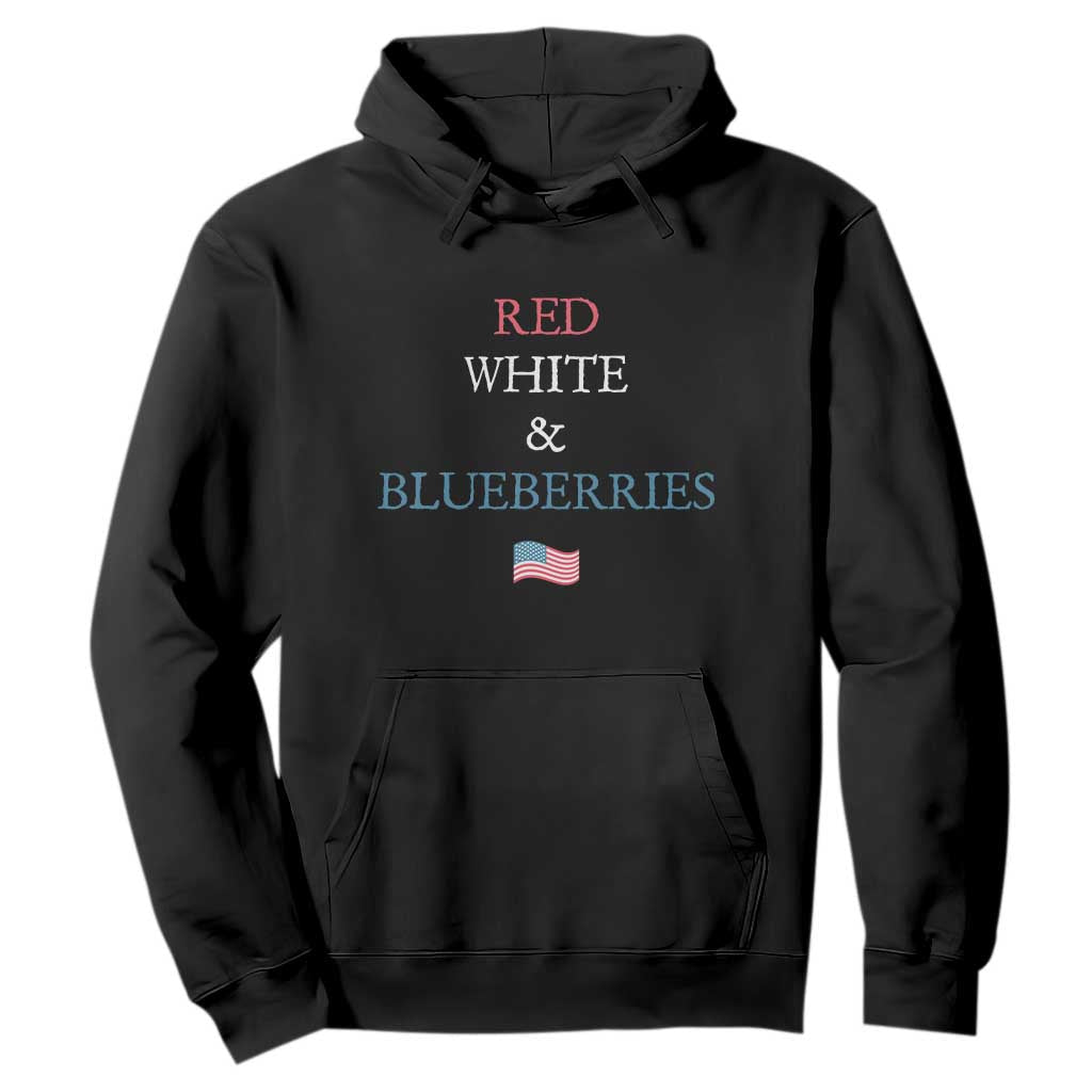 Red White and Blueberries Hoodie Vintage American Flag Patriotic TS02 Black Print Your Wear