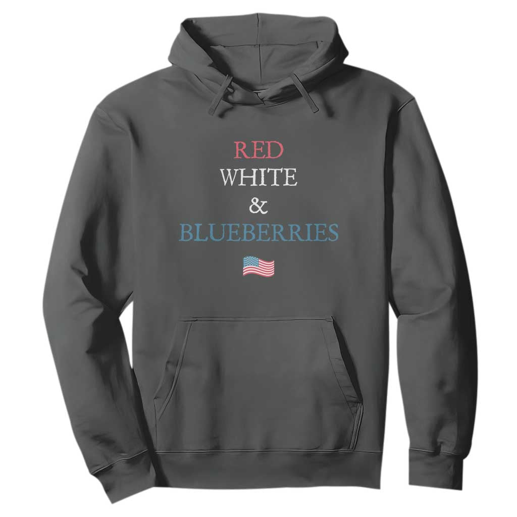 Red White and Blueberries Hoodie Vintage American Flag Patriotic TS02 Dark Heather Print Your Wear
