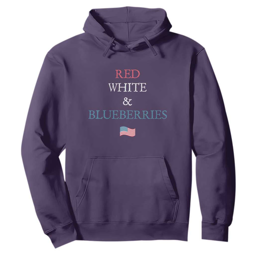 Red White and Blueberries Hoodie Vintage American Flag Patriotic TS02 Purple Print Your Wear
