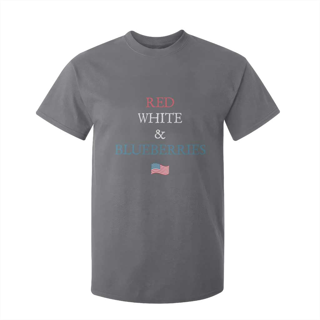 Red White and Blueberries T Shirt For Kid Vintage American Flag Patriotic TS02 Charcoal Print Your Wear