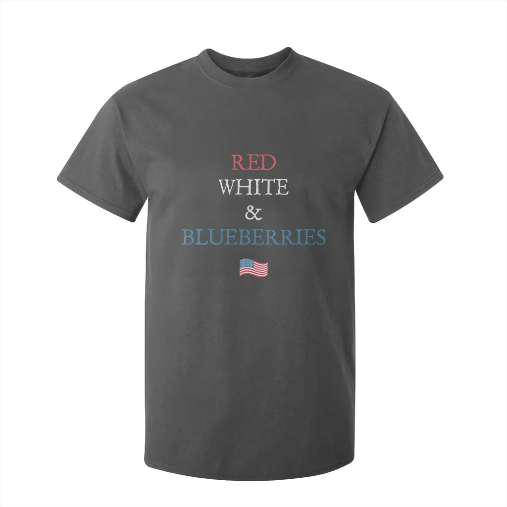 Red White and Blueberries T Shirt For Kid Vintage American Flag Patriotic TS02 Dark Heather Print Your Wear