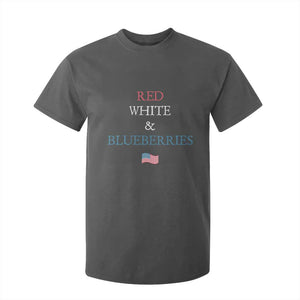 Red White and Blueberries T Shirt For Kid Vintage American Flag Patriotic TS02 Dark Heather Print Your Wear